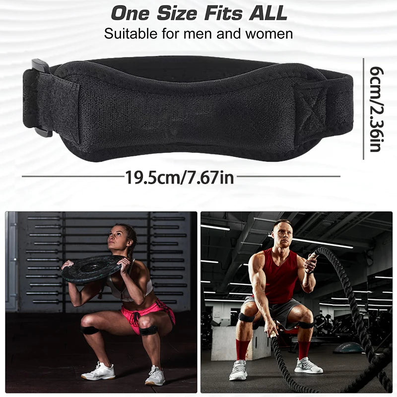 Adjustable Knee Pad for Pain Relief - Patella Stabilizer Brace for Hiking, Soccer, Basketball & Running