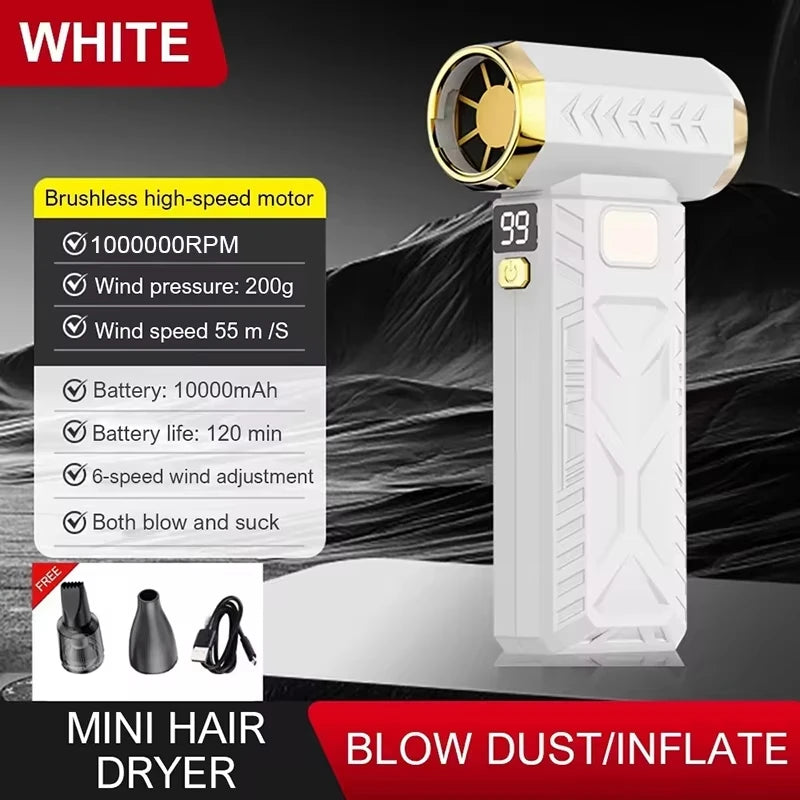 Xiaomi 1000000RPM Violent Fan Powerful Electric Air Blower Portable Dust Cleaner Typec Charging 55M/S Brushless Turbo Jet Blower